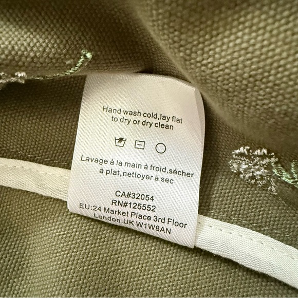 Anthropologie Dolan Left Coast Floral Embroidered Barn Jacket Green Medium - Picture 9 of 12
